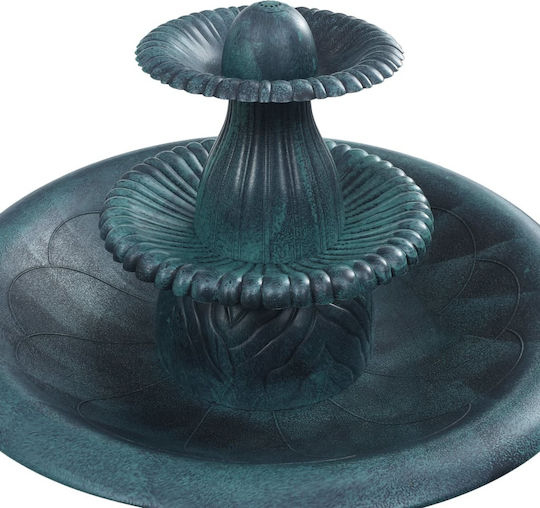 vidaXL Decorative Bird Bath Plastic Fountain Green Fountain 50cmx91cm 48232