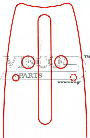 Visco Parts Chainsaw Blade Chainsaw Blade 40cm for Chain with Pitch 3/8"LP, Guide Bar Thickness .050"-1.3mm & Number of Drivers 56E with Granazi 16 POH-50SR