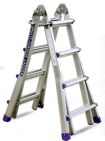 Vesta Dublu Scara combinata Aluminiu 2x10