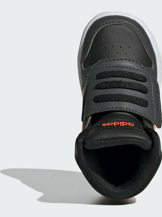 Hoops 2.0 Mid Αθλητικά Παιδικά Παπούτσια με Σκρατς Core Black / Solar Red / Grey Six