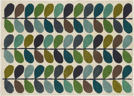 Orla Kiely Stem Kingfisher Χειροποίητο Χαλί Ορθογώνιο Μάλλινο Multi 160x230cm