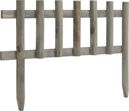 vidaXL Wooden Garden Border in Gray Color 29cm x 4.4m