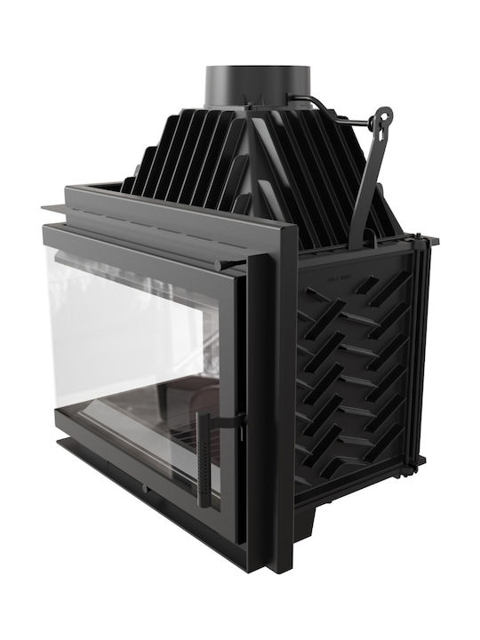 Kratki Simple Z S L BS Ενεργειακό Τζάκι Κασέτα Ξύλου 16kW Αριστερή Γωνία με Ανοιγόμενη Πόρτα