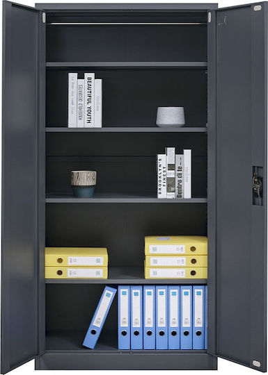 Dublu-Foi Steelen Metalică Galvanizată 70x40x171cm Antracit Mat Dublu-Foi Steelen Metalică Galvanizată 70x40x171cm Antracit Mat