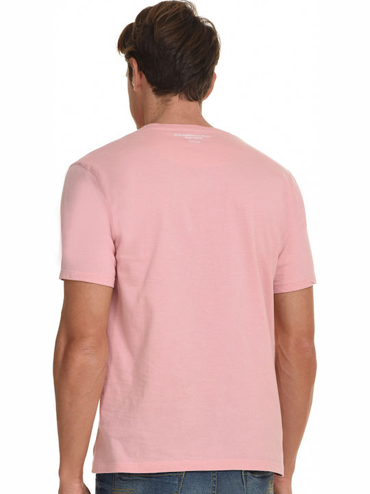 Biston Herren T-Shirt Kurzarm Rosa