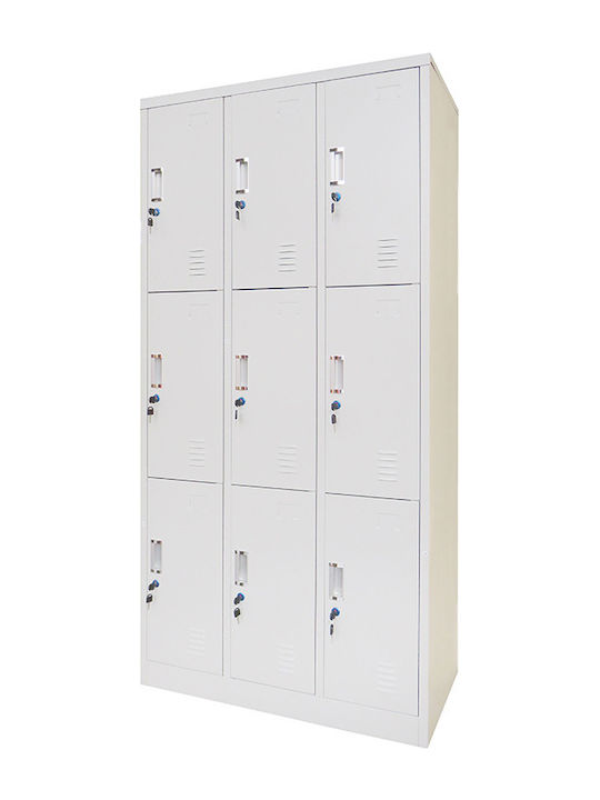 Locker Metal with 6 Cabinets Without Legs 90x45x185cm