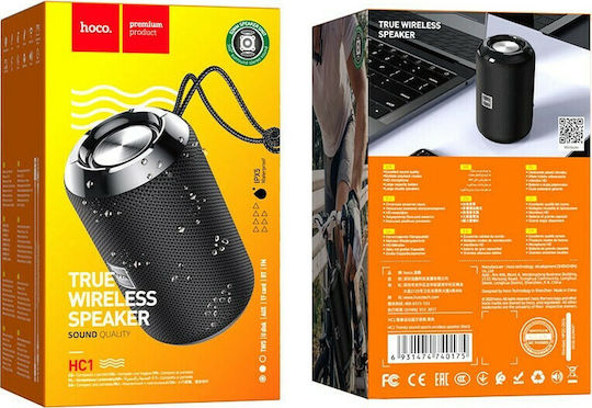 Hoco Trendy Sound Bluetooth-Lautsprecher 5W mit Radio und Akkulaufzeit bis zu 4 Stunden Black