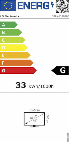 LG Smart Television 32" Full HD LED 32LM6380PLC HDR (2021)