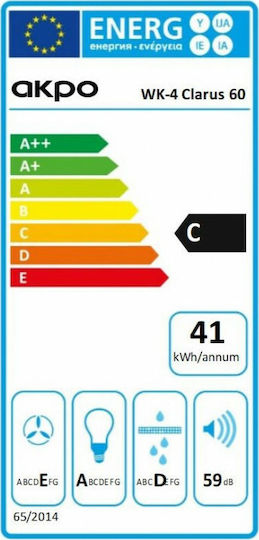 Akpo WK-4 Clarus Eco Șemineu Hotă 60cm Negru