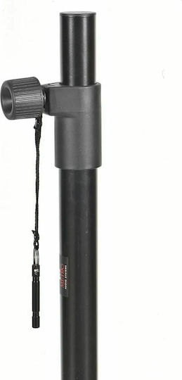 Metro SS014 Σωλήνας Σύνδεσης Ηχείων PA ύψους 82.5-132cm σε Μαύρο Χρώμα