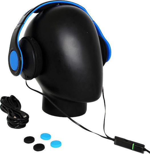 Gioteck TX-30 Über Ohr Gaming-Headset mit Verbindung 3,5mm Blau
