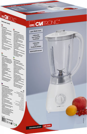 Clatronic UM 3470 Μπλέντερ με Πλαστική Κανάτα 1.5 lt 500W Λευκό