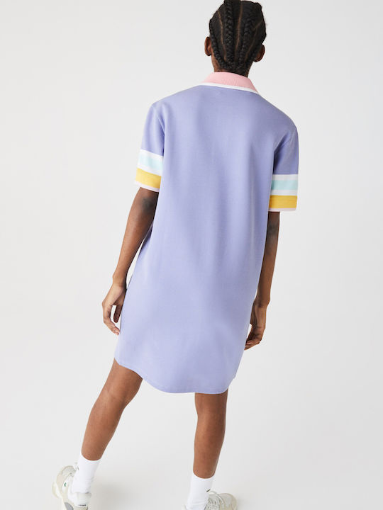 Lacoste Summer Mini Dress Purple