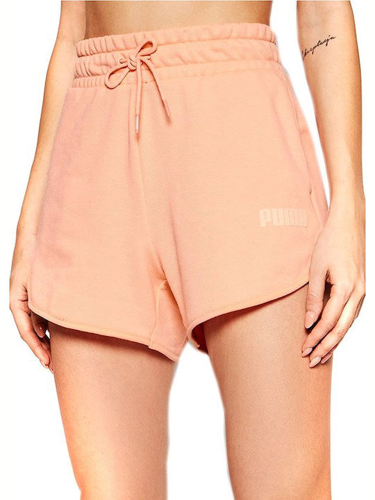 Modern Basics 3'' Γυναικείο Ψηλόμεσο Αθλητικό Σορτς Πορτοκαλί