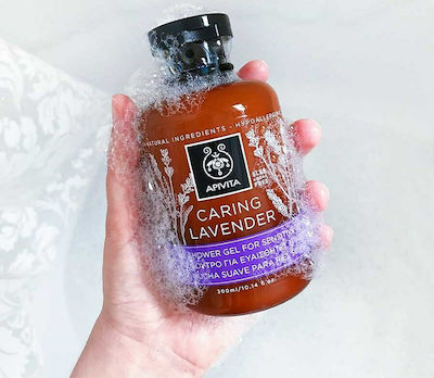 Apivita Caring Lavender Αφρόλουτρο σε Gel για Ευαίσθητες Επιδερμίδες 300ml