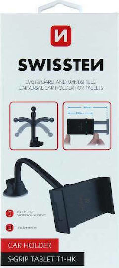 Swissten S-GRIP T1-HK Car Mobile & Tablet Mount 3.5" - 10.5" with Adjustable Hooks Black