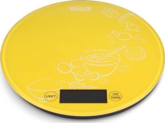 Muhler Digital Kitchen Scale 1gr/5kg Yellow