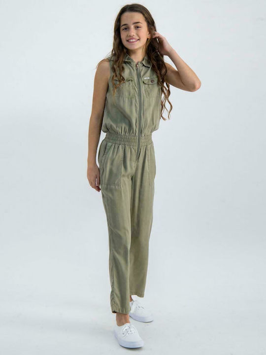 Garcia Jeans Salopeta Ärmelloser Jumpsuit O02487-1681 Grünes Mädchen