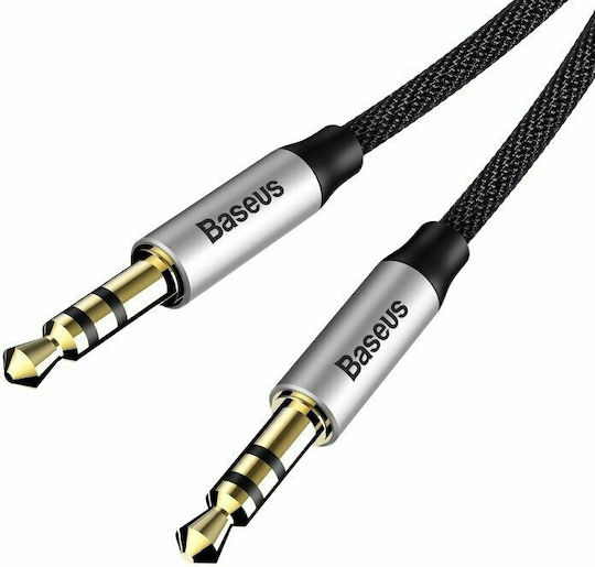 Baseus Cablu Audio 3,5mm Male - 3,5mm Male Negru 1,5m cu Terminale Placate cu Aur CAM30-CS1