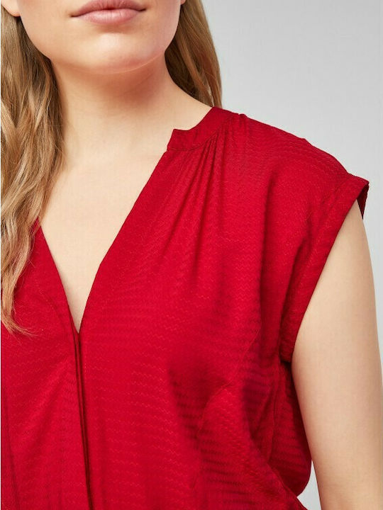 Women's Short Sleeve Jumpsuit Red