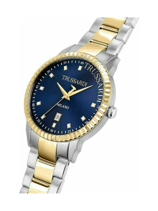 Trussardi Ceas de Damă cu Auriu Brățară Metalică