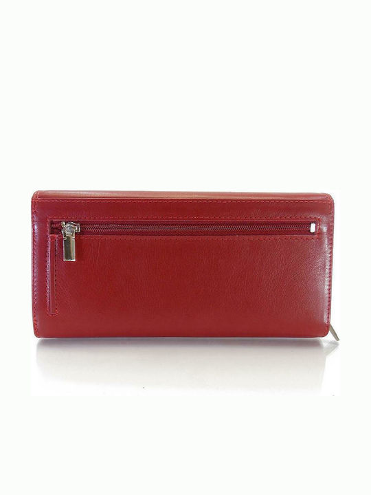 Large Leather Women's Wallet Classic Red