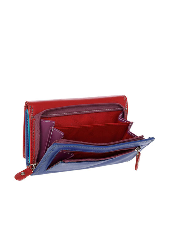 Large Leather Women's Wallet Classic with RFID Red