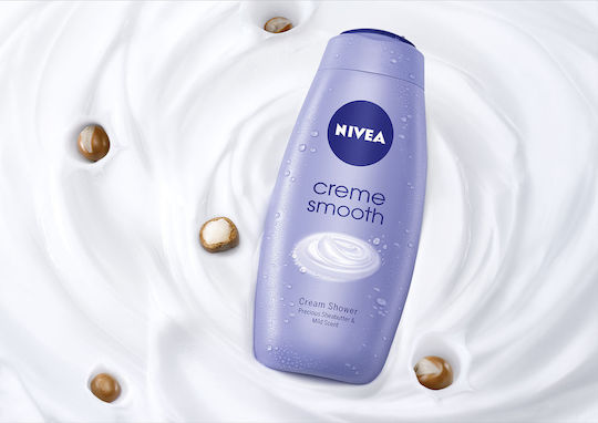 Nivea Creme Smooth Κρεμώδες Αφρόλουτρο Χαλαρωτικό 2x750ml