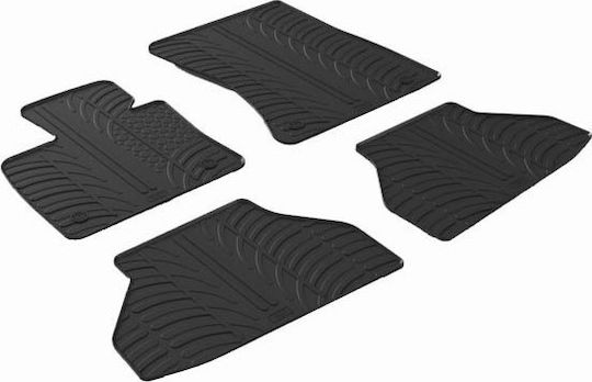 Gledring Set of Front and Rear Mats 4pcs for BMW X6 2008-2014 Black
