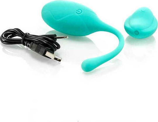 Zenn Remote Controlled Love Egg Δονητής Egg με Απομακρυσμένο Έλεγχο 17.5cm Turquoise