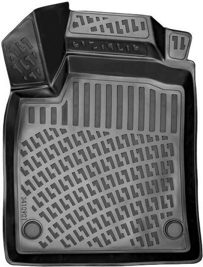 Rizline Set of Front and Rear Mats 4pcs Tray Type for Renault Clio 2019 Black
