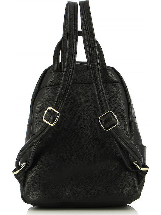 Leather Women's Bag Backpack Black
