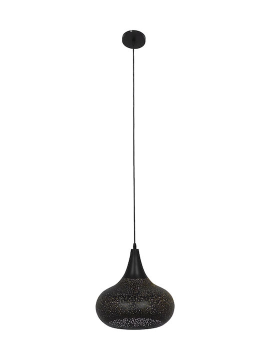 GloboStar Janis Black Bell Pendant Ceiling Light with E27 Socket 30x30x30cm