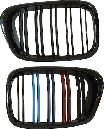 Carner Καρδιές Μάσκας BMW 5er E39 Limo Touring 1995-2003 Μ5 Look Gloss Black Tri-color