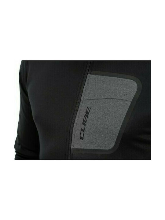 Cube Atx Full Zip Lange Ärmel Radtrikot Schwarz