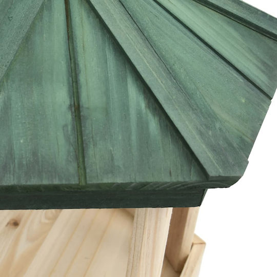 vidaXL Feeder Birds Bird Feeder with Solid Fir Wood Base 33x106cm 314817