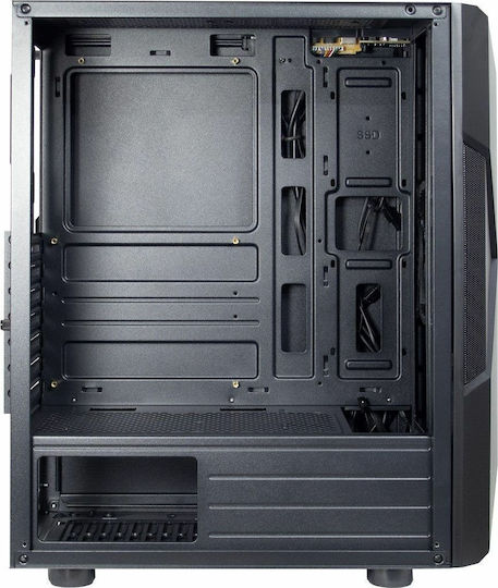 Inter-Tech IT-3306 Cavy Gaming Midi Tower Computer Case with Side Window and RGB Lighting Black