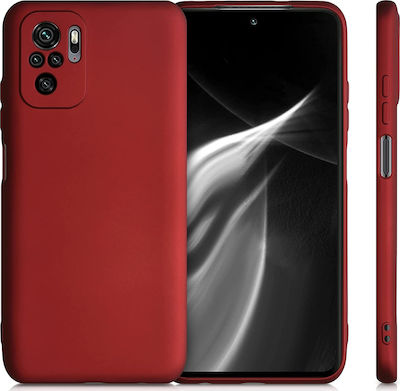 KWmobile Silicone Back Cover Metallic Dark Red (Redmi Note 10 / 10s / Poco M5s)