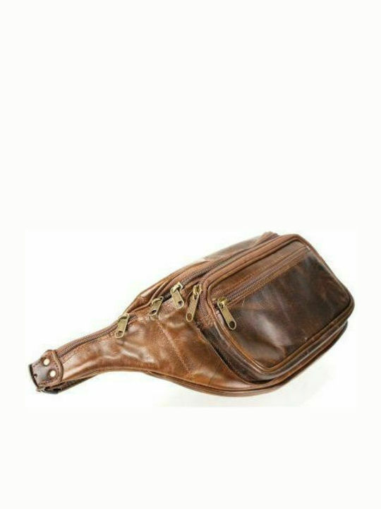 Kouros 89012 Men's Leather Waist Bag Brown