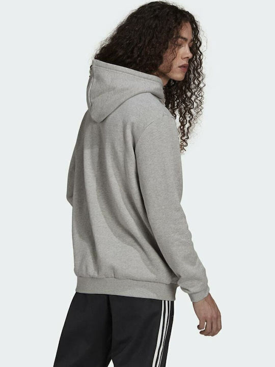 adidas Adicolor Classics Trefoil Φούτερ Heather Grey με Κουκούλα