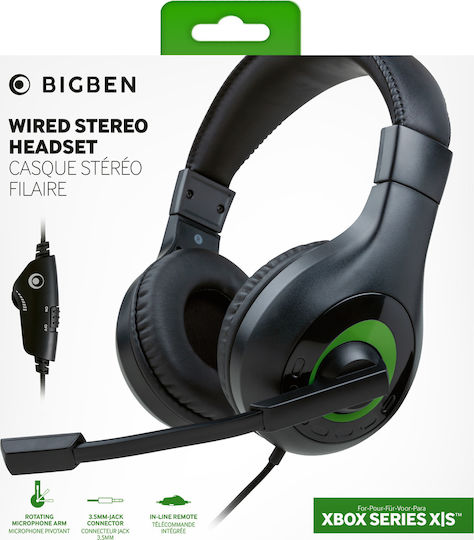 Bigben Interactive Stereo For Series X/S Over Ear Gaming Headset cu conexiune 3,5mm Negru