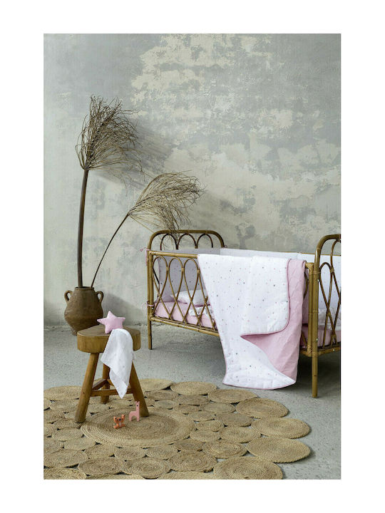 Nima Nene Βρεφικό Κουβερλί Βαμβακερό Ροζ 100x140cm