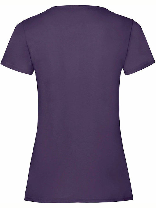 Fruit of the Loom Valueweight T Women's Short Sleeve Promotional T-Shirt Purple