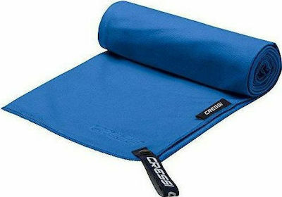 CressiSub Fast Drying Towel Face Microfiber Blue Πετσέτα Microfiber 120x60cm Μπλε 120x60cm