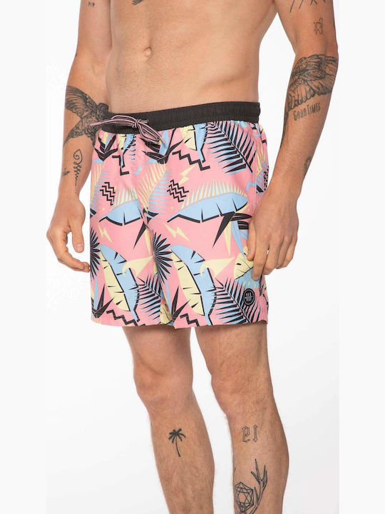 Frank Men's Swimwear Shorts Pink Floral