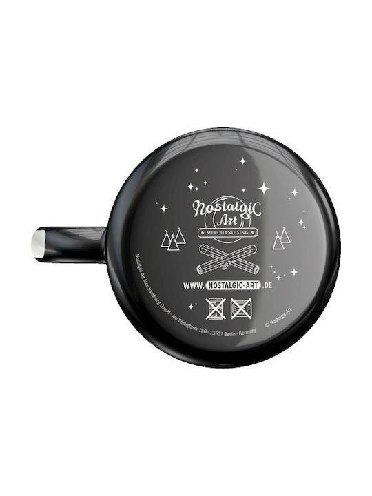 Nostalgic Art Outdoor & Activities Life Is Better Around The Campfire Cană Emailat Neagră 360ml