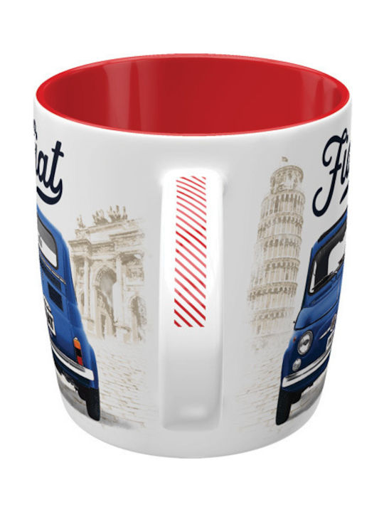 Nostalgic Art Fiat 500 – Enjoy The Good Times Cană Ceramică Multicoloră