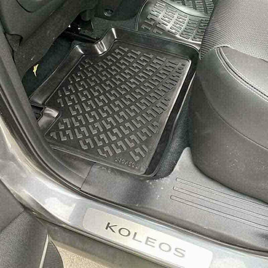 Rizline Set of Front and Rear Mats 4pcs Tray Type for Renault Koleos 2016 Black