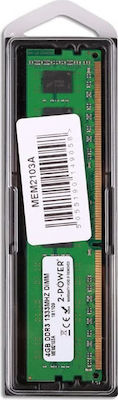 2 Power 4GB DDR3 RAM με Ταχύτητα 1333 για Desktop