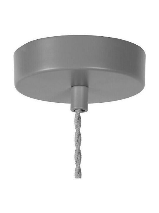Lucide Lightning Pendant Light Gray Bell with Socket E27 29x29x22cm